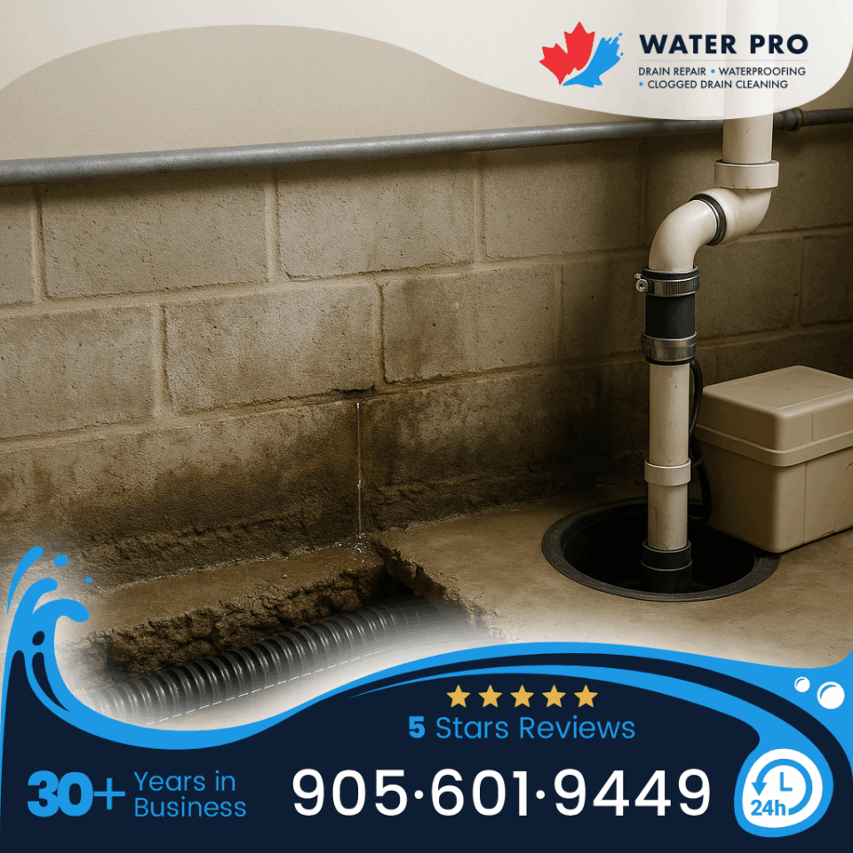 Wet Basement Repair For Toronto And The GTA Homes - Water Pro Master Corp