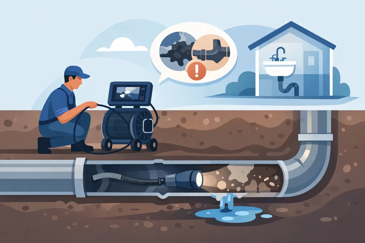 Drain Camera Inspection Finds Problems Early