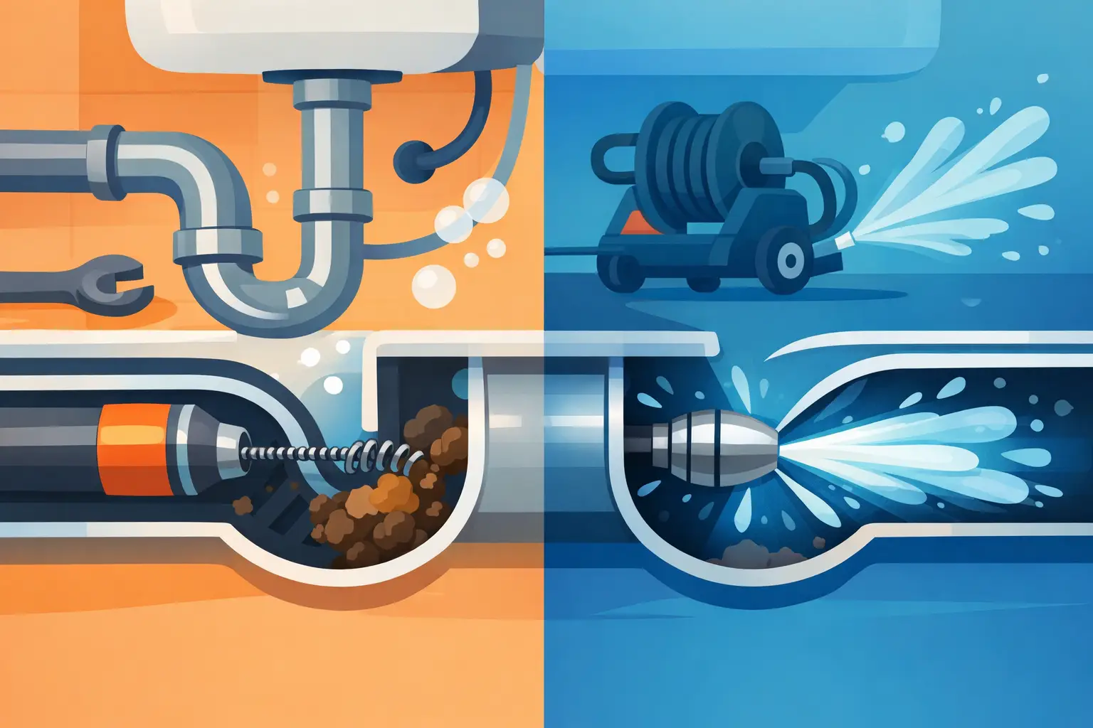Drain Snaking Versus Hydro Jetting: Which Works?