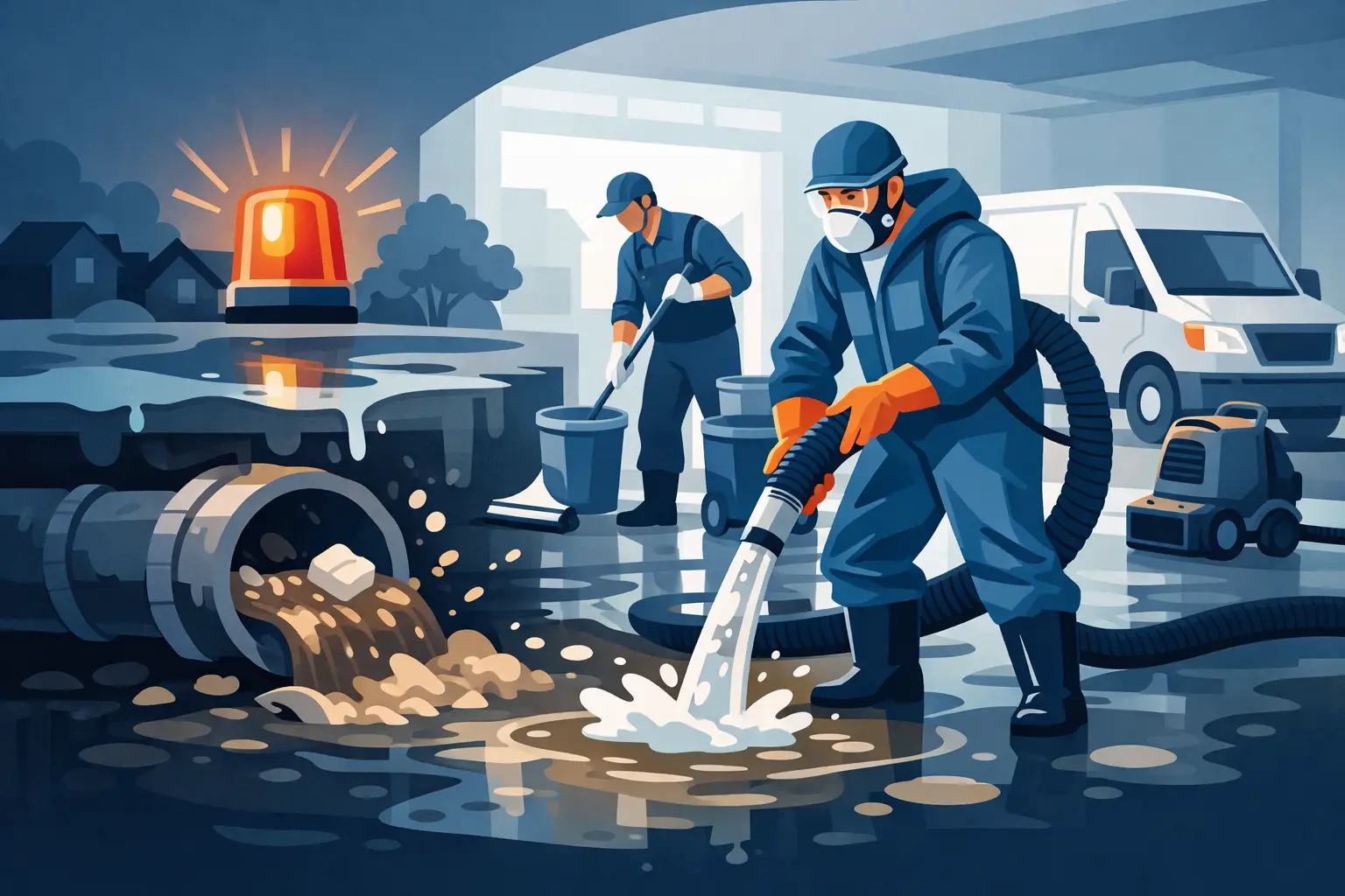 Emergency Sewer Backup Cleanup Starts Here