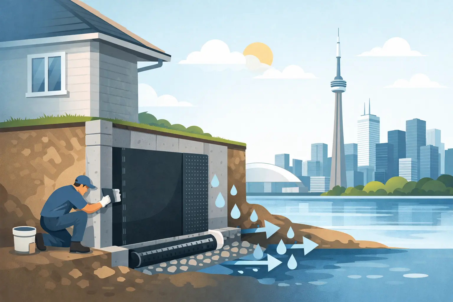 Exterior Foundation Waterproofing Toronto