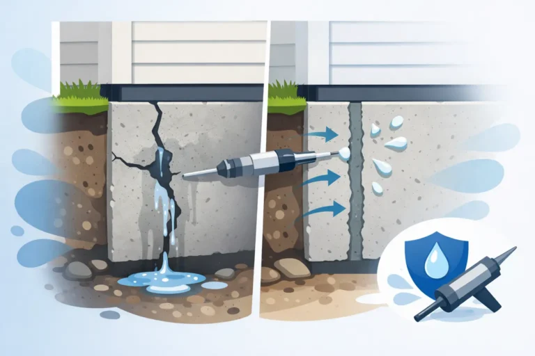 Foundation Crack Leaking Water Repair That Lasts