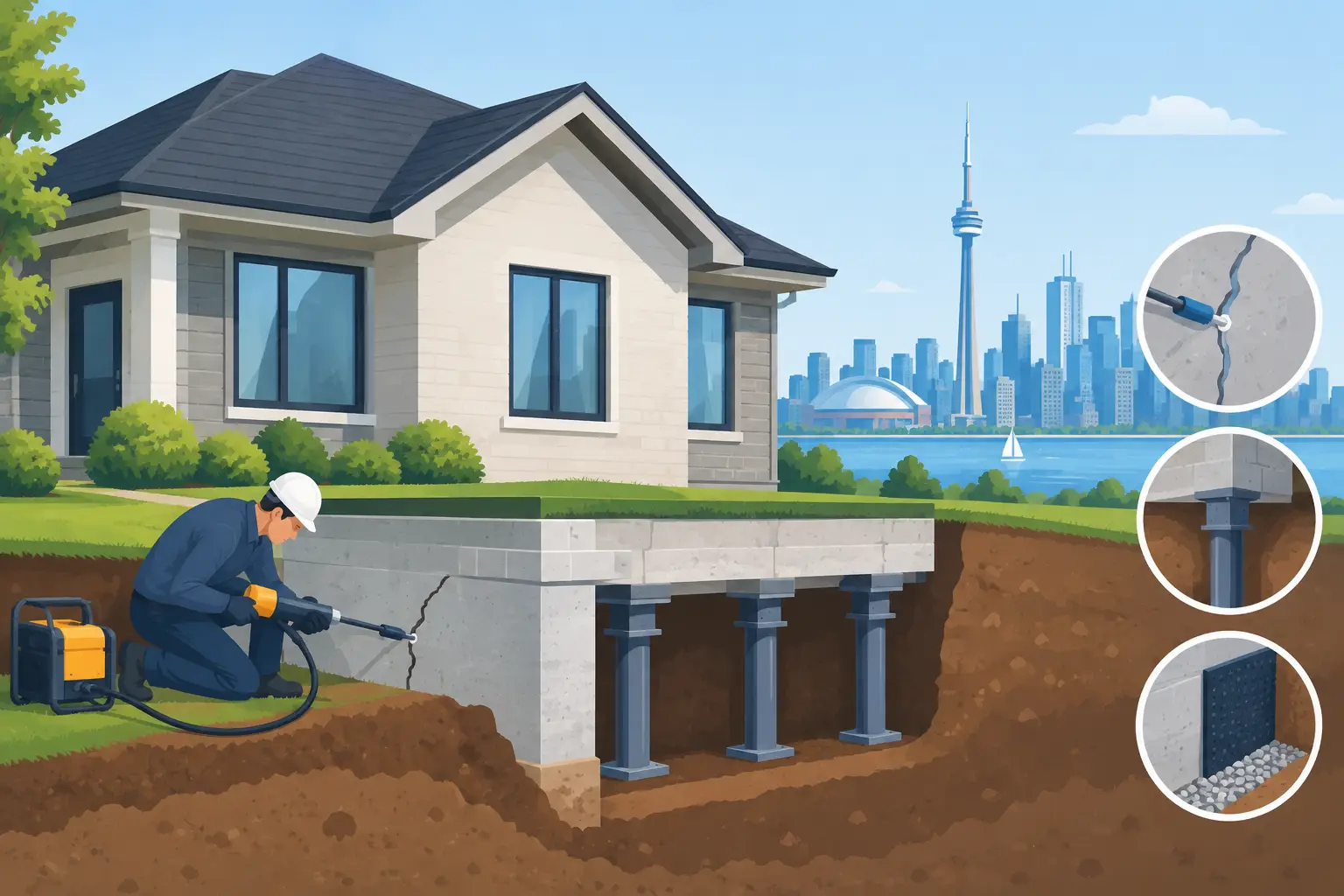 Foundation Repair Examples for GTA Homes