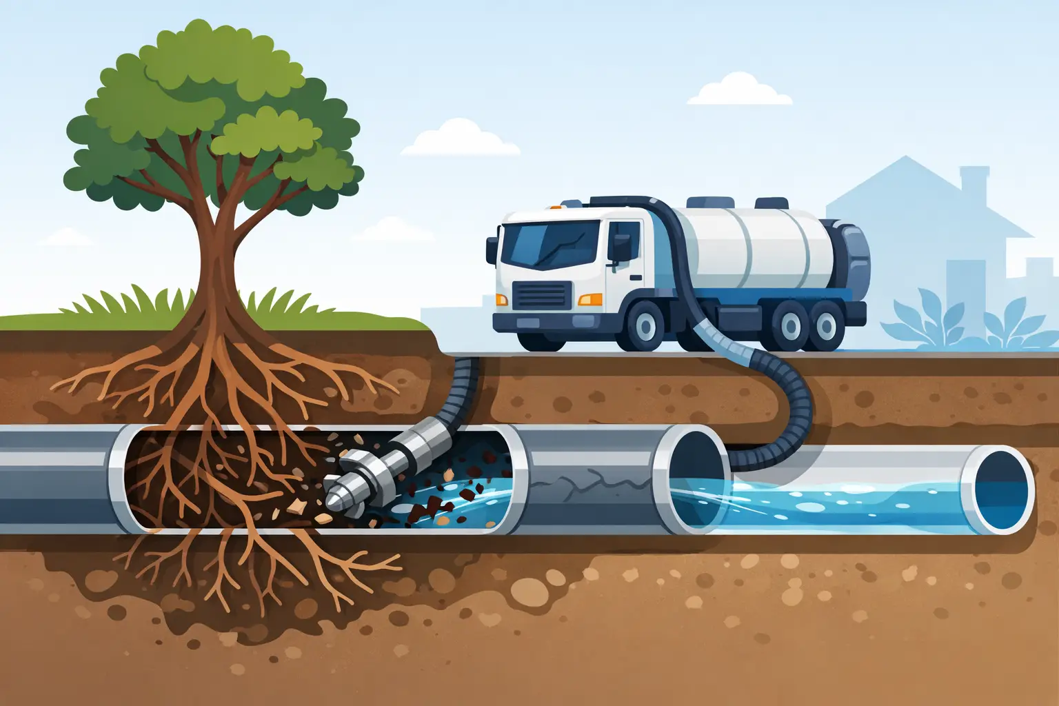 How to Clear Roots From Sewer Pipes Safely