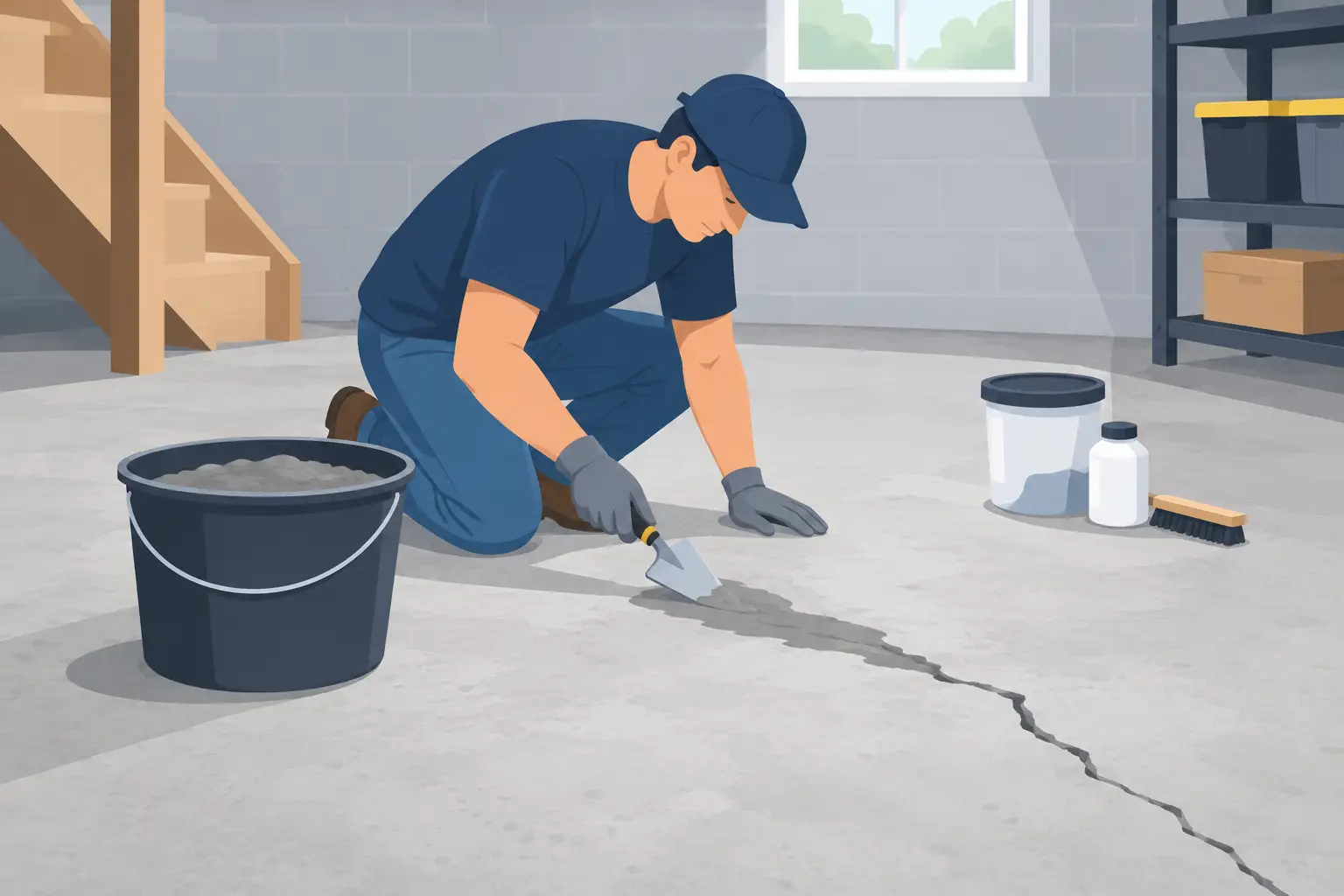 How to Repair Cracked Basement Concrete Floor