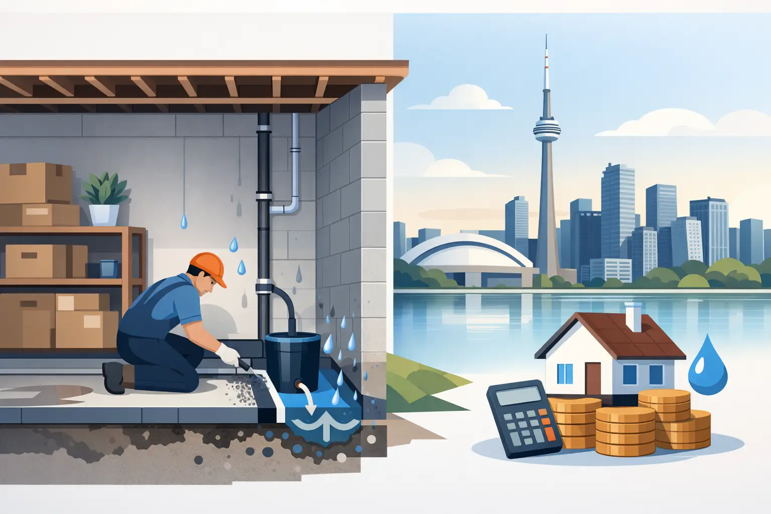 Interior Basement Waterproofing Cost in Toronto