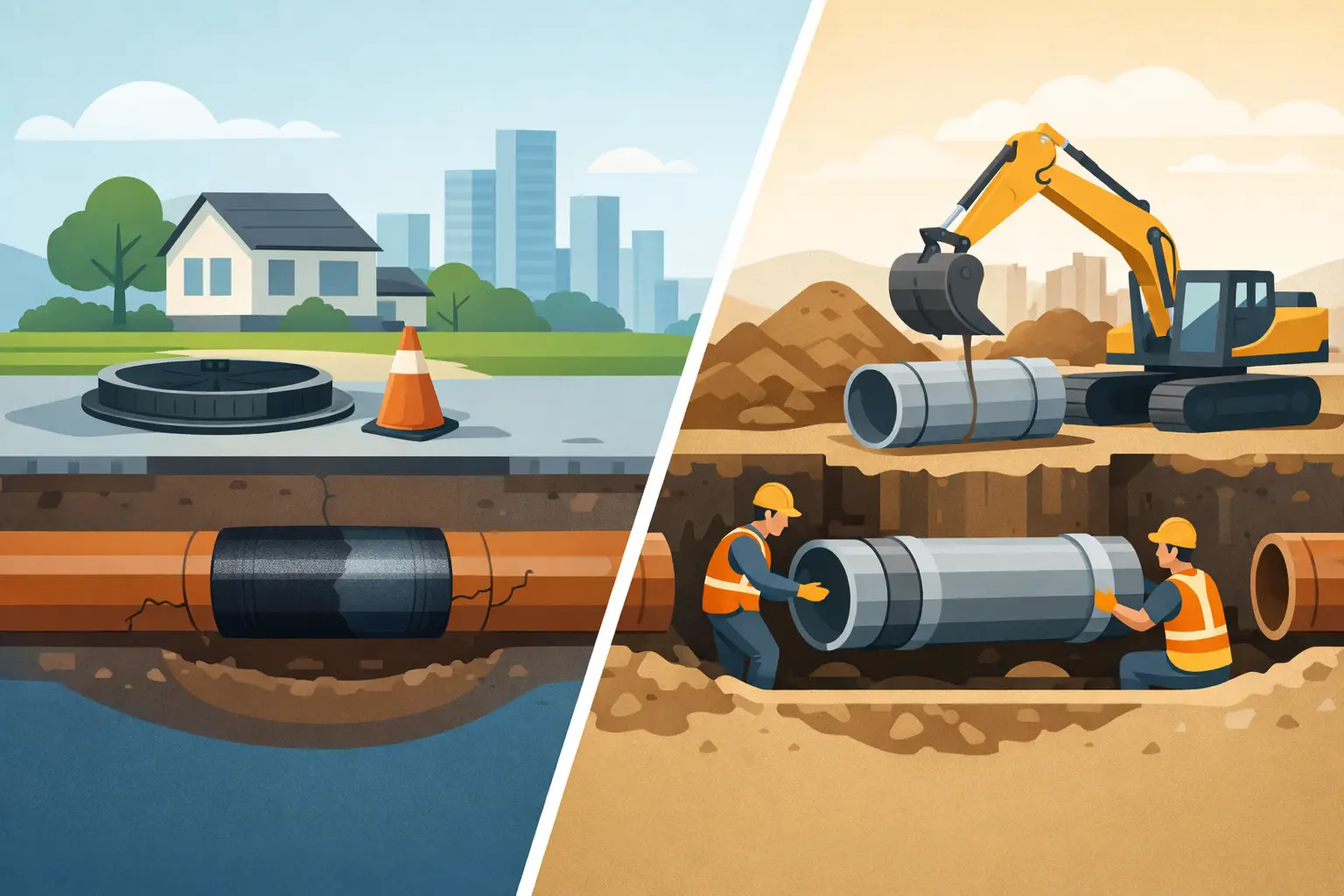 Sewer Patch Versus Replacement: What to Choose
