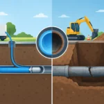 Trenchless Versus Excavated Pipe Repair Compared
