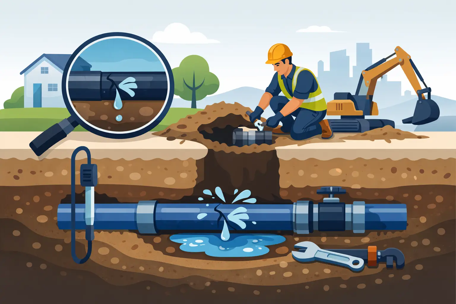 Underground Water Line Leak Repair: What to Do